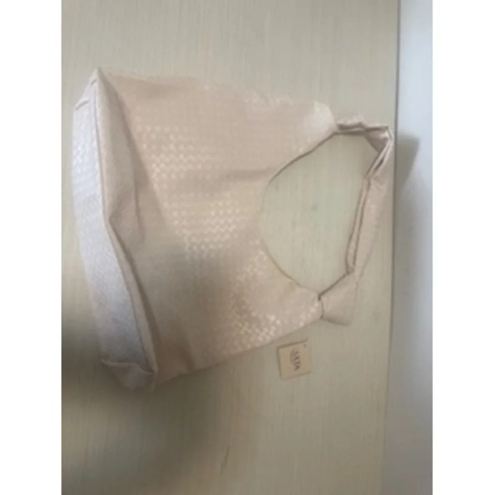 Ulta Cream Woven Pattern Hobo Shoulder Bag Tote NWT